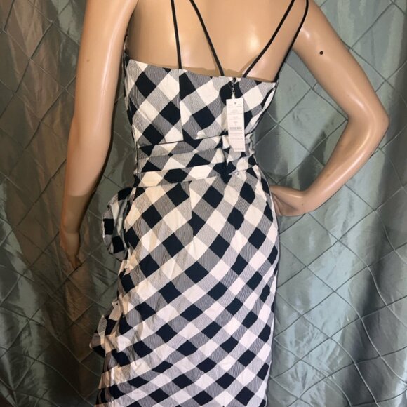 NWT Sz 2 WHITE HOUSE BLACK MARKET GINGHAM SHEATH DRESS, REMOVABLE BELT - Picture 4 of 12